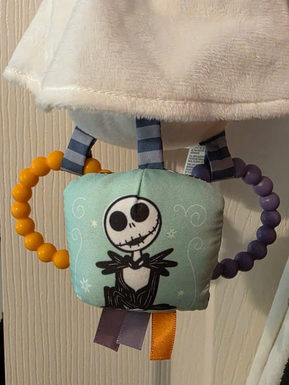 Zero Baby Rattle Nightmare Before Christmas Baby Toy NMBC Activity Toy NWT